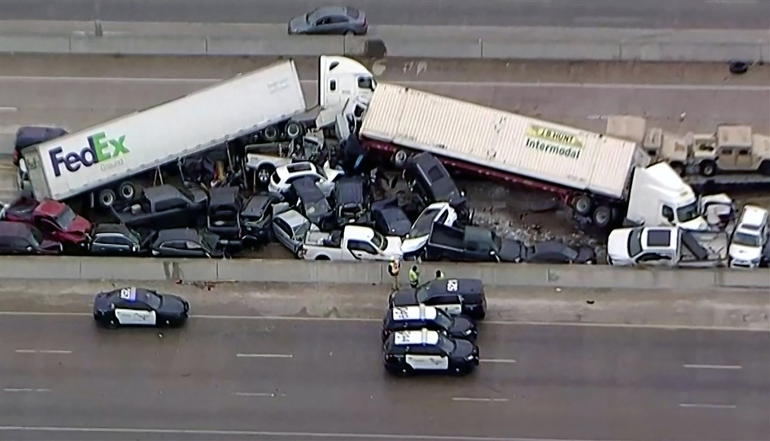 At Least Six Dead, Dozens Injured In 130-car Pileup On Icy Texas Interstate