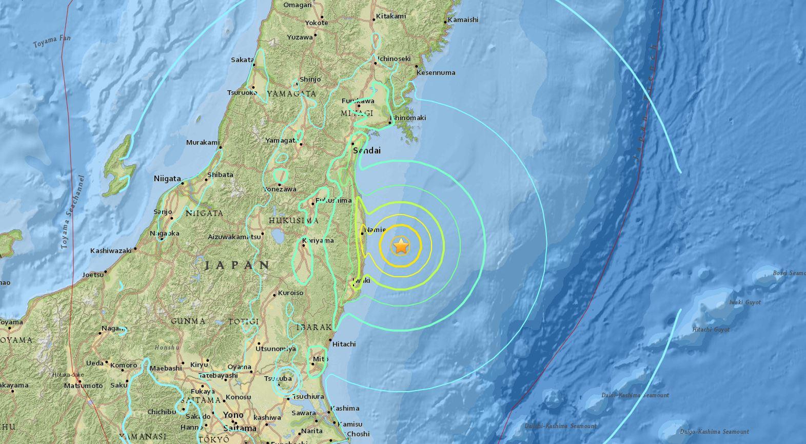 Strong Earthquake Hits Off Japan’s Fukushima, No Tsunami Threat