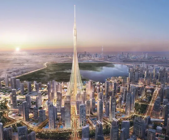  Dubai's second tallest tower, featuring a vertical mall and 7-star hotel, will be finished by 2028.