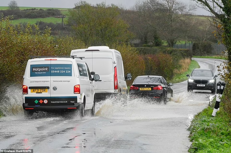 Flood Alerts Issued Due To Heavy Rainfall And Strong Winds Battering The UK's Regions.