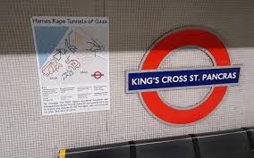 Anti-Hamas 'rape tunnel' posters appear in London Tube stations for October 7 anniversary