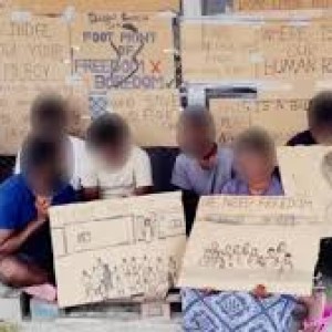 UK seeks to move migrants held on secretive island