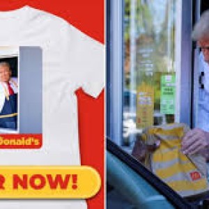 Donald Trump Starts Selling T-shirts of Himself Serving at McDonald’s